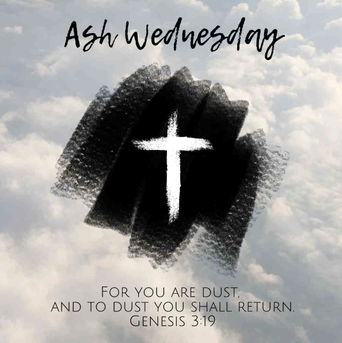 Ash. Wednesday Marks the Period of Lent